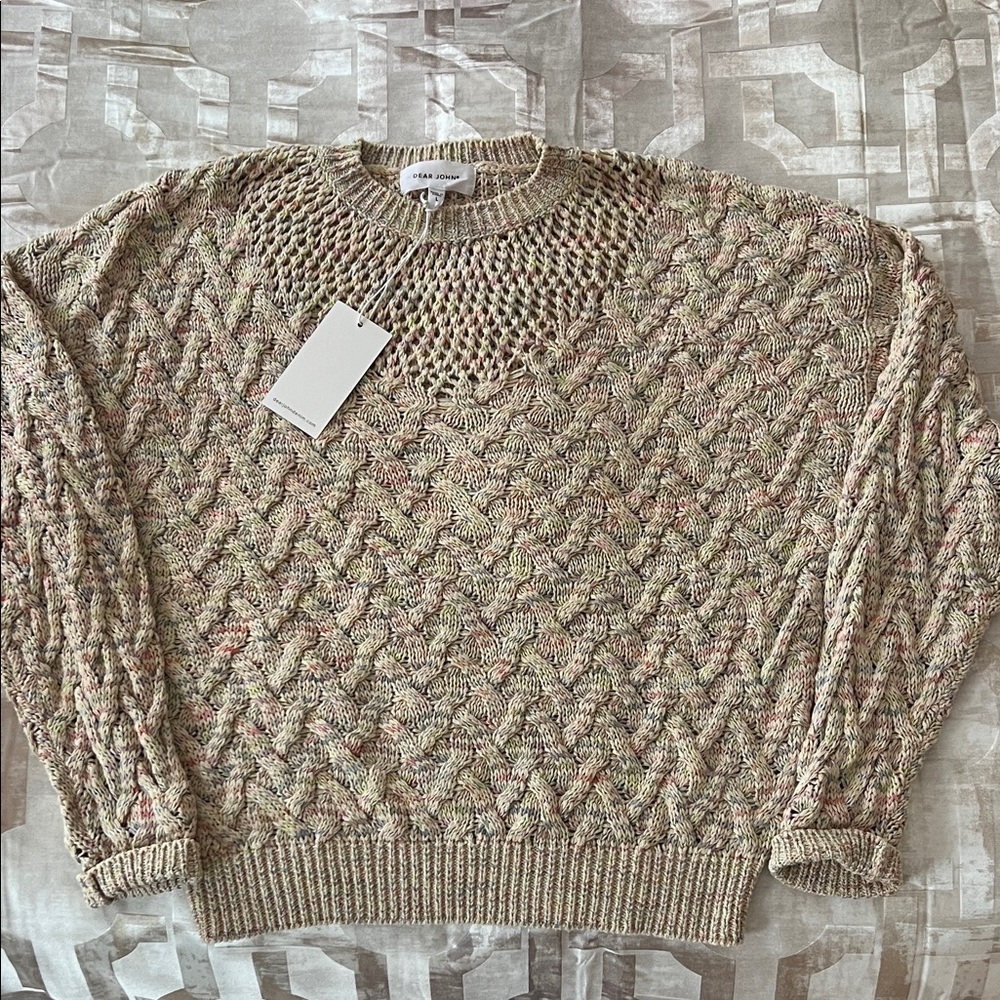 Dear John Multicolor Cable Knit Sweater